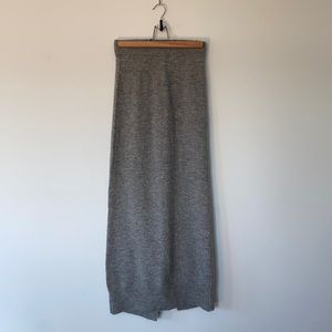NWOT Gray Wool Maxi Skirt